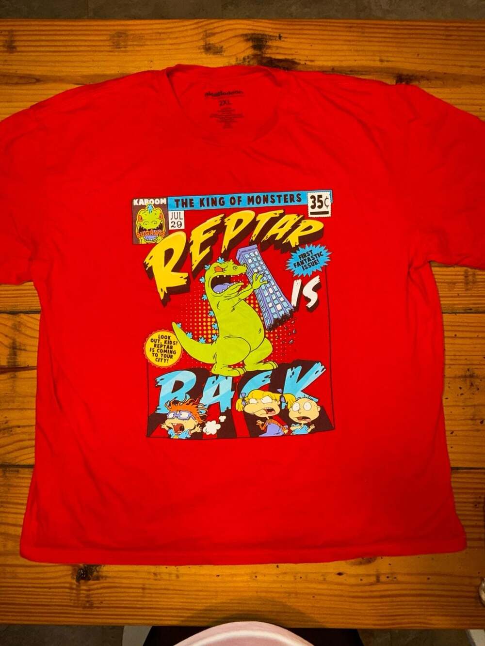 Nickelodeon Rugrats Reptar is Back Comic Cover Graphic T-Shirt